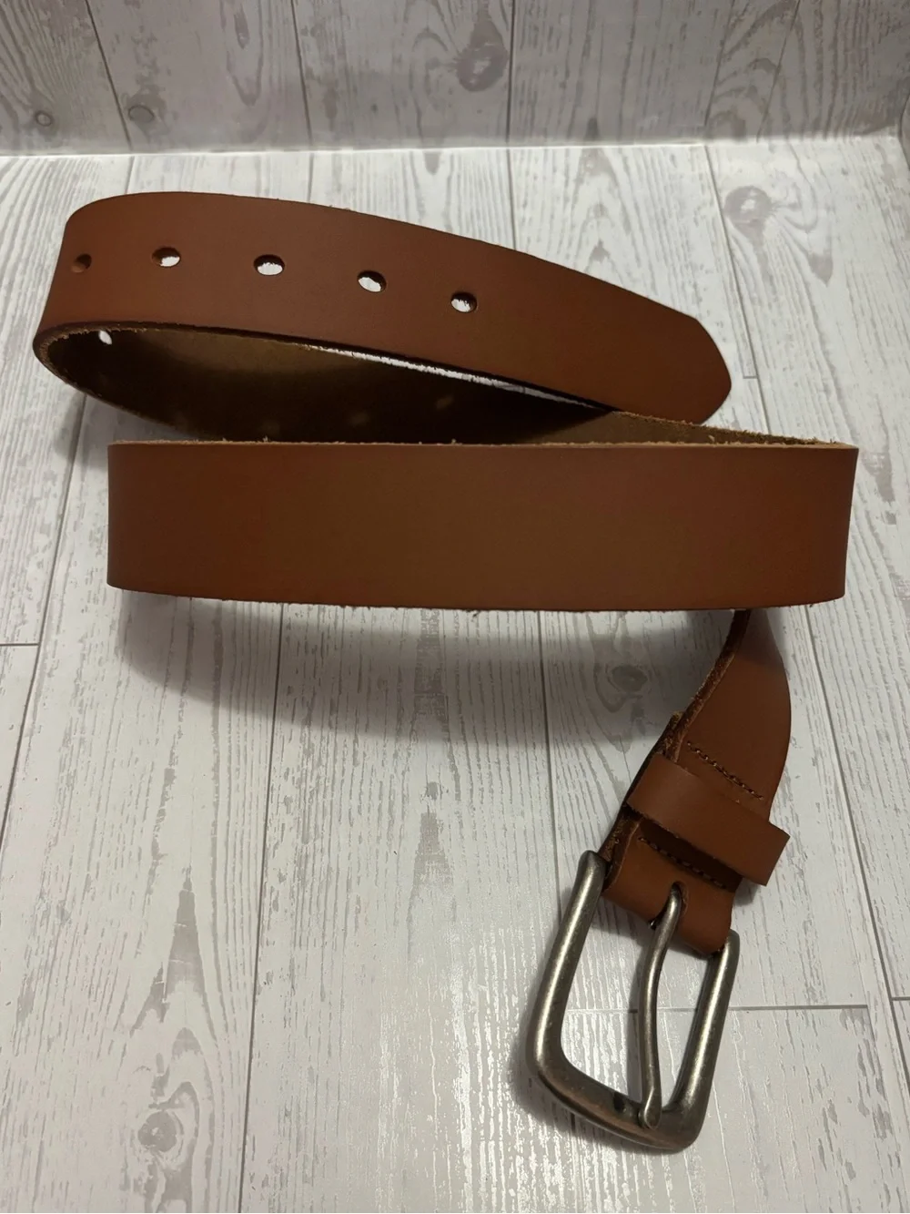 Men's Brown Leather Vatan Belt - Classic Casual Style, 32 waist
